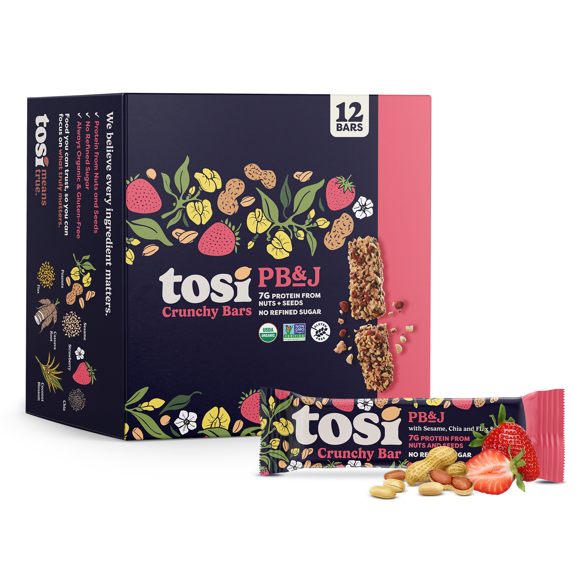 Crunchy Bars (12 Bars) - PB&J (Wholesale)