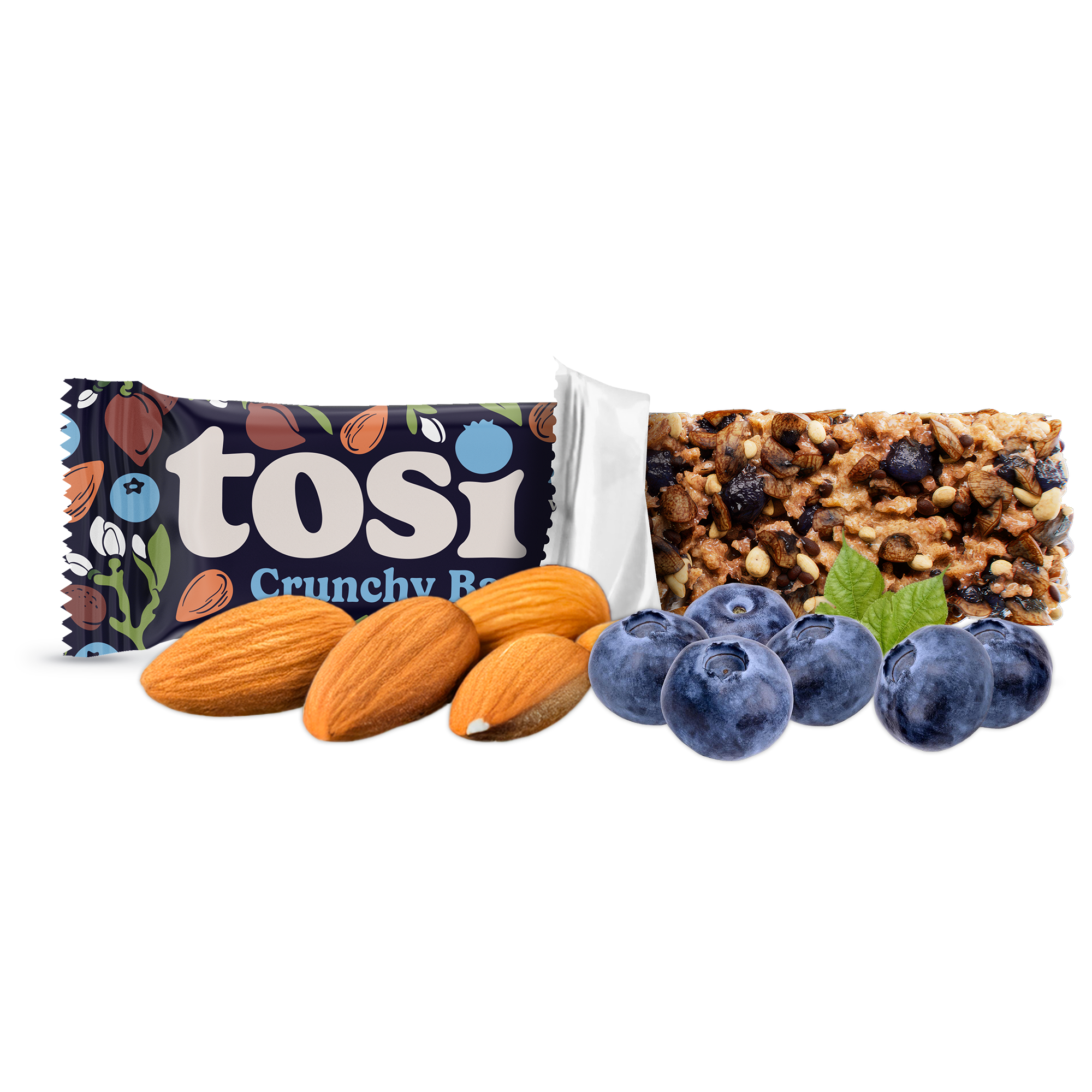 Crunchy Bars (12 Bars) - Almond Blueberry (Wholesale)